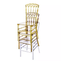 Chaises de salle à manger transparentes en acrylique de qualité supérieure, empilables, modernes, en cristal, pour la maison, le bureau et la salle de sport