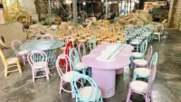 Ensemble table et chaises en rotin confortable et coloré pour les espaces imaginatifs des petits explorateurs à prix compétitif