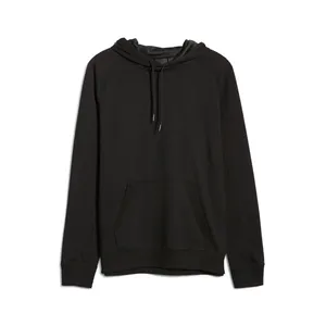 Men's <b>Black</b> Hooded Sweatshirt Regular Fit Solid Colour Casual Fleece <b>Hoodie</b> With Front Pocket Autumn Wear 2027 - Product Image 1