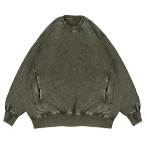 Sweat-shirts 2026 100 % coton, personnalisables, pas chers, tendance, pour hommes, 380 GSM, délavés à l'acide, col rond, basiques, du Pakistan - Product Image 4