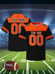 Maillot de football américain personnalisé de haute qualité, imprimé par sublimation, respirant, manches courtes, antibactérien, séchage rapide, sport - Product Image 4