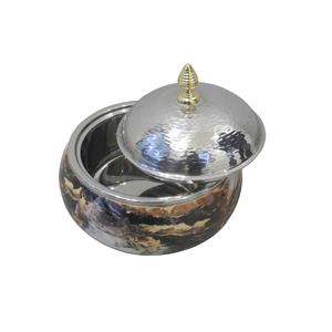 Hotel restaurante cena Servidor de comida aislado olla caliente esmalte diseño impreso doble pared aislado cazuelas servir olla caliente - Product Image 5