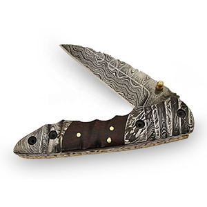 Couteau de poche en gros couteau pliant de survie en acier damas allemand Unique 2025 nouveau style couteaux pliants en gros - Product Image 5