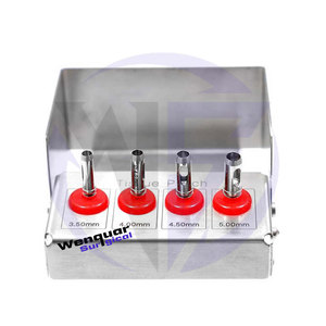 Wenquar, 4 Uds., Kit de punzón de tejido Dental con soporte para fresa, juego de instrumentos de cirugía de implante, 3,50mm/4,00mm/4,50mm/5,00mm - Product Image 4