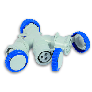 Adattatore Industriale CEE Triplet IP67 2P+T Spina/3 Prese CEE - Product Image 1
