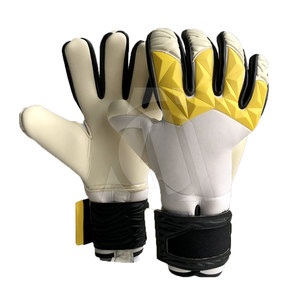 Professional Breathable Waterproof Football Goalkeeper Gloves with Leather Enhanced <b>Fingers</b> Coverage and Adjustable Wrist <b>Strap</b> - Product Image 1
