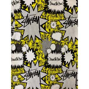 T-shirt Stussy imprimé motif bande dessinée en jersey 100% coton biologique 240g, teint en fil, compressé, pour un confort optimal - Product Image 3