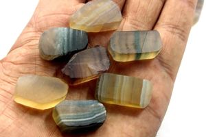 5 piezas 24-28 MM fluorita semipreciosa sin tratar tamaño crudo increíble hermosa piedra preciosa natural suelta piedra cruda - Product Image 4