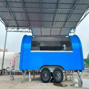 Remolque de comida remolcable personalizado para la venta Carro de helado de perro caliente móvil de acero inoxidable eléctrico - Product Image 5