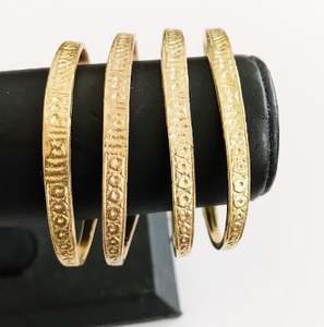 Brazaletes de latón, pulseras apiladas, joyería africana, joyería egipcia, brazaletes de oro, pulseras de oro, puños ajustables - Product Image 5