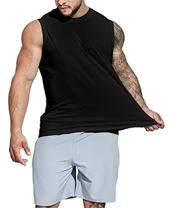 Camiseta sin mangas deportiva de talla grande para hombre, chaleco holgado sin mangas transpirable de secado rápido, tejido de poliéster para deportes de gimnasio al aire libre - Product Image 1
