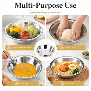 Bol de service en acier inoxydable de haute qualité à prix bas, différentes tailles, bols mélangeurs empilables, petit <span class=keywords><strong>saladier</strong></span> de cuisine pour la pâtisserie - Product Image 5