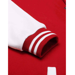Veste universitaire d'hiver pour homme, personnalisable, en toile polaire respirante, col rond, fabriquée par l'usine Shahid-Syed, haute qualité, devant/dos - Product Image 3