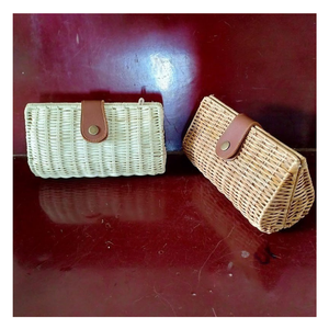 กระเป๋าหวายสานสำหรับผู้หญิงกระเป๋างานฝีมือตามหลักจริยธรรมสำหรับใช้ในชีวิตประจำวันรู้สึกถึงฤดูร้อนและเสน่ห์ตามธรรมชาติ - Product Image 2