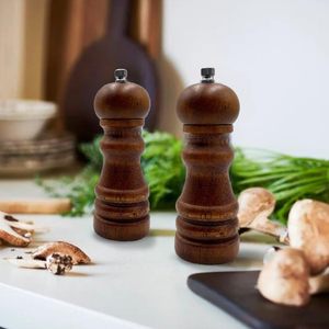 Grano regolabile in legno manuale sale e pepe smerigliatrice elegante spezia per sale marino ed erbe aromatiche - Product Image 3