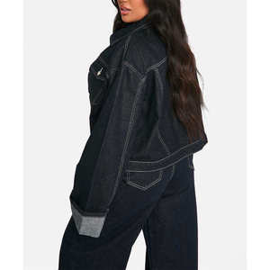 Premium Quality Women Denim <b>Jacket</b> Breathable Windproof Trendy Blue Jean Autumn Winter Outerwear Casual Fashion Wear - Product Image 2