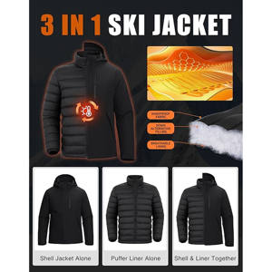 Veste matelassée moderne et tendance pour femmes, avec tissu tissé respirant, teinture unie, coupe-vent, construction isolante - Product Image 2