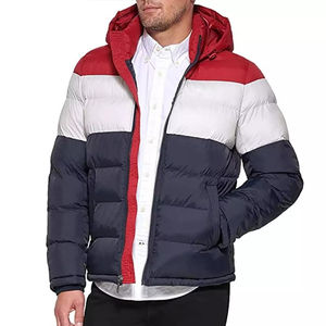 Veste Puffer Vente en gros Logo personnalisé OEM Veste d'hiver imprimée de haute qualité pour hommes Veste bulle Puffer avec poches - Product Image 1