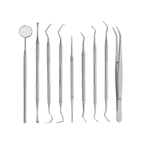 Juego de 9 Instrumentos Manuales de Higiene Bucal, Estuche de Acero Inoxidable, Herramientas Dentales para Limpieza de Dientes y Encías, Certificación CE, OEM Disponible - Product Image 4