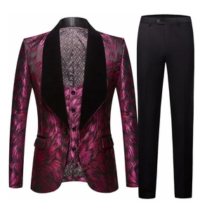 Transpirable último traje de hombre vestido de novia esmoquin Blazer abrigo de hombre diseños de pantalón trajes de boda - Product Image 5