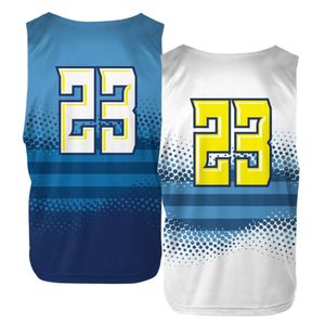 Vêtements de sport en polyester réversibles personnalisés de haute qualité pour la lacrosse, unisexes, à séchage rapide, durables, imprimés, uniformes d'entraînement - Product Image 6