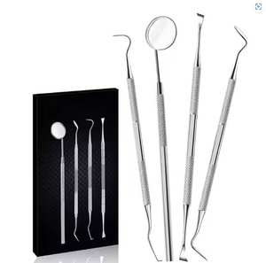 MEDZORA SURGICAL Juego de 8 Herramientas Dentales de Acero Inoxidable Color Rosa, Instrumentos Orales Manuales con Certificación CE para Uso Odontológico, Cuidado Dental Clase I - Product Image 4