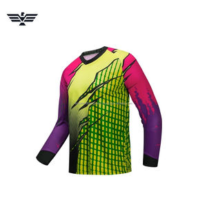 Camiseta de motocross para hombre – Camiseta transpirable de manga larga para motocross (grafismo multicolor) - Product Image 3