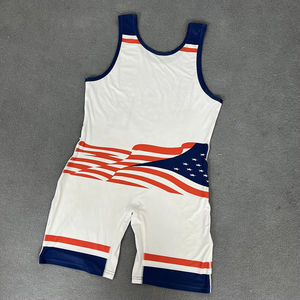 Traje de lucha de alta calidad para hombres, mallas de entrenamiento de Fitness Sexy de secado rápido, camisetas de lucha para hombres, ropa sublimada de diseño personalizado - Product Image 2