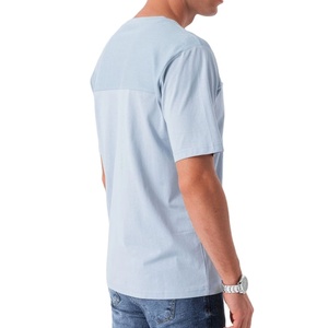 ผู้ผลิตเสื้อยืดแห้งเร็วสำหรับฤดูร้อน ดีไซน์เรียบง่าย ทรงปกติ สีตามสั่ง ลายทอ กราฟิก ขายส่ง เสื้อโลโก้เรียบง่าย - Product Image 6