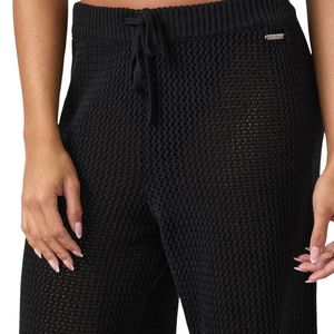 Womens Open Knit Cover Up Trousers Black Wide Leg Drawstring Beach <b>Pants</b> <b>Summer</b> Holiday Resort Wear Keyword: - Product Image 5