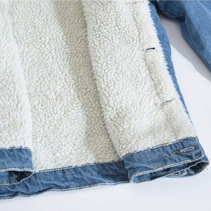 แจ็กเก็ตยีนส์บุผ้าเชอร์ปาสำหรับผู้ชายใส่สบายเสื้อแจ็กเก็ตสำหรับใส่สบายและอากาศเย็นมีสไตล์สำหรับฤดูใบไม้ร่วง - Product Image 5