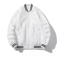 Veste bomber imperméable à col montant unisexe pour l'automne, vêtements de course et de fitness