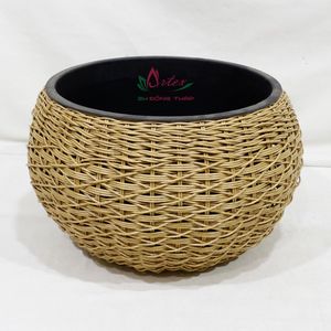 Juego de decoración para el hogar, 2 macetas redondas de polietileno, soporte para uso en jardín interior y exterior, versátil para jardinería - Product Image 4