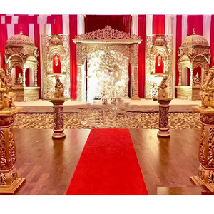 Escenario de Boda Tradicional de Bollywood, el Mejor Escenario Temático de Boda de Sri Lanka, Escenario de Fibra para Bodas, Gran Escenario de Matrimonio del Sur de la India, Atlanta - Product Image 1