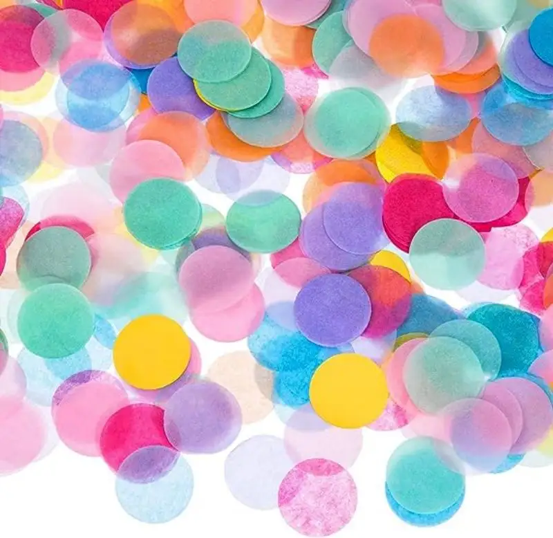 1 Inch Tissuepapier Confetti Ronde Multicolor Tissue Cirkels Papier Confetti Voor Kunst Ambacht Diy Verjaardagsfeestje Festival