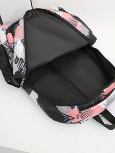 Customized Lightweight Korean Style Unisex <b>Backpack</b> Simple Fashionable Casual College Middle School Design Polyester Letter - Product Image 3