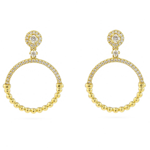 Beaded <b>Dangling</b> <b>Diamond</b> Drop <b>Earrings</b> Elegant <b>Diamond</b> Jewelry for Women - Product Image 1