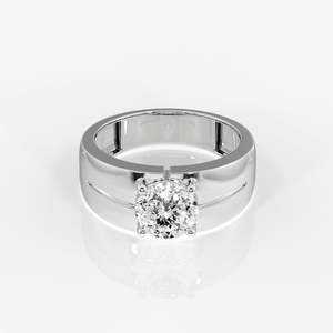 Anillo Clásico Sencillo para Hombre en Oro de 18K con Diamante Moissanita Portugués, Elegante y Atemporal - Product Image 2
