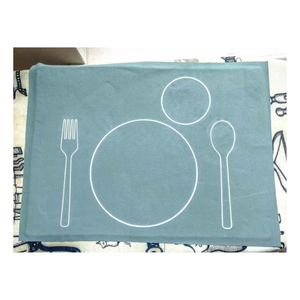 Elegant High Quality Striped <b>Blue</b> Yellow 30x45cm 240GSM Herringbone Weave Contemporary Pattern Handcrafted Indian <b>Table</b> <b>Mat</b> - Product Image 2