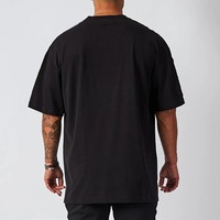T-shirt unisexe de luxe surdimensionné 100 % coton, tricoté uni, 180 grammes, écologique, respirant, imprimé sérigraphié personnalisé