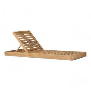 Tumbona baja de madera de teca asiática tela impermeable suelo flotante Patio tumbona para Hotel espacio exterior sala de estar dormitorio - Product Image 5