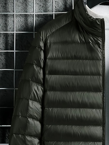 Meilleures ventes de doudoune d'hiver pour hommes, veste en cuir personnalisée, avec décoration en fourrure, service OEM - Product Image 2