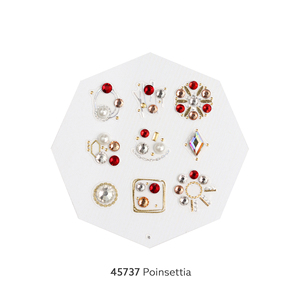 PRISM STONE #45737 Poinsettia 3D Corea Nail Art Stones Crystal Rhinestone Decoración Pegatinas OEM y ODM Diseño - Product Image 1
