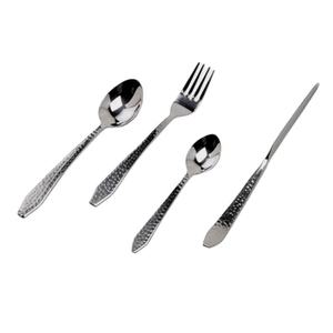 Ensemble de couverts artisanaux en acier inoxydable argenté 5 pièces modernes au design élégant style américain - Product Image 2