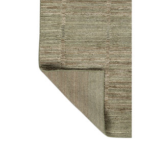 Tapis en laine tissé à la main à rayures vertes Contour, style classique Jaipur FR, pour entrée, salon, couloir, rectangulaire - Hwl-181, épaisseur 10 mm, grand modèle - Product Image 5