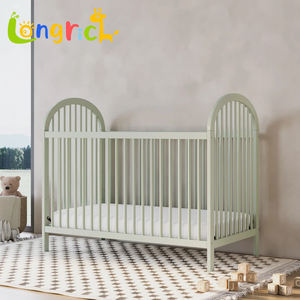 Convertible Baby Crib Can Be Converted Into a Children's <strong>Bed</strong> <strong>and</strong> a Bunk <strong>Bed</strong> <strong>with</strong> 3 Adjustable <strong>Mattress</strong> Heights - Product Image 3