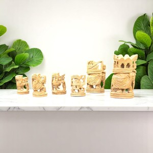 Jeu d'échecs Antique en bois poli de 2 pouces pièces sculptées de qualité supérieure Mini jeu de société de voyage fait à la main en vrac décor cadeau en gros - Product Image 6