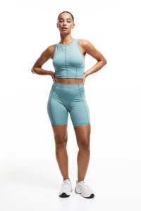 Pantalones cortos de Yoga de cintura alta personalizados para mujer, venta al por mayor, pantalones deportivos de verano, ropa de ejercicio físico de cadera - Product Image 2