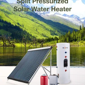 Sistem pemanas air tenaga surya terpisah, (tangki air dan pipa panas, kolektor matahari) disesuaikan 100 hingga 1000 liter belahan tekanan tinggi