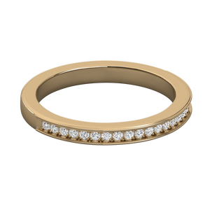 Anillo de Diamantes Cultivados en Laboratorio con Corte Redondo de 9K, Anillo Brillante para Mujer, Anillos de Eternidad Geométricos Hechos a Mano en Platino para Boda - Product Image 4